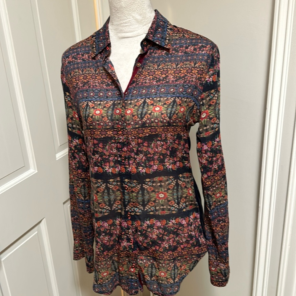 3j Workshop Mixed Fabric Button Down - image 2